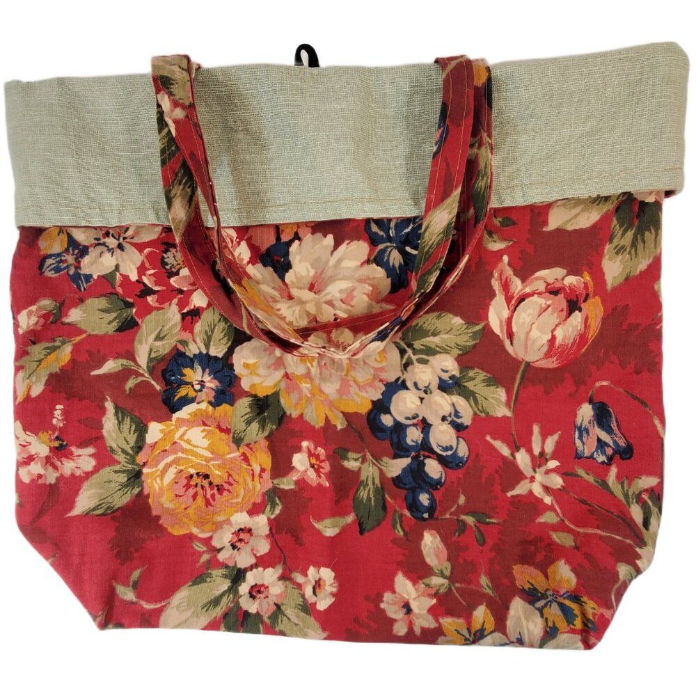 Extra Large Multi-Colored Floral Print Shopping T… - image 2